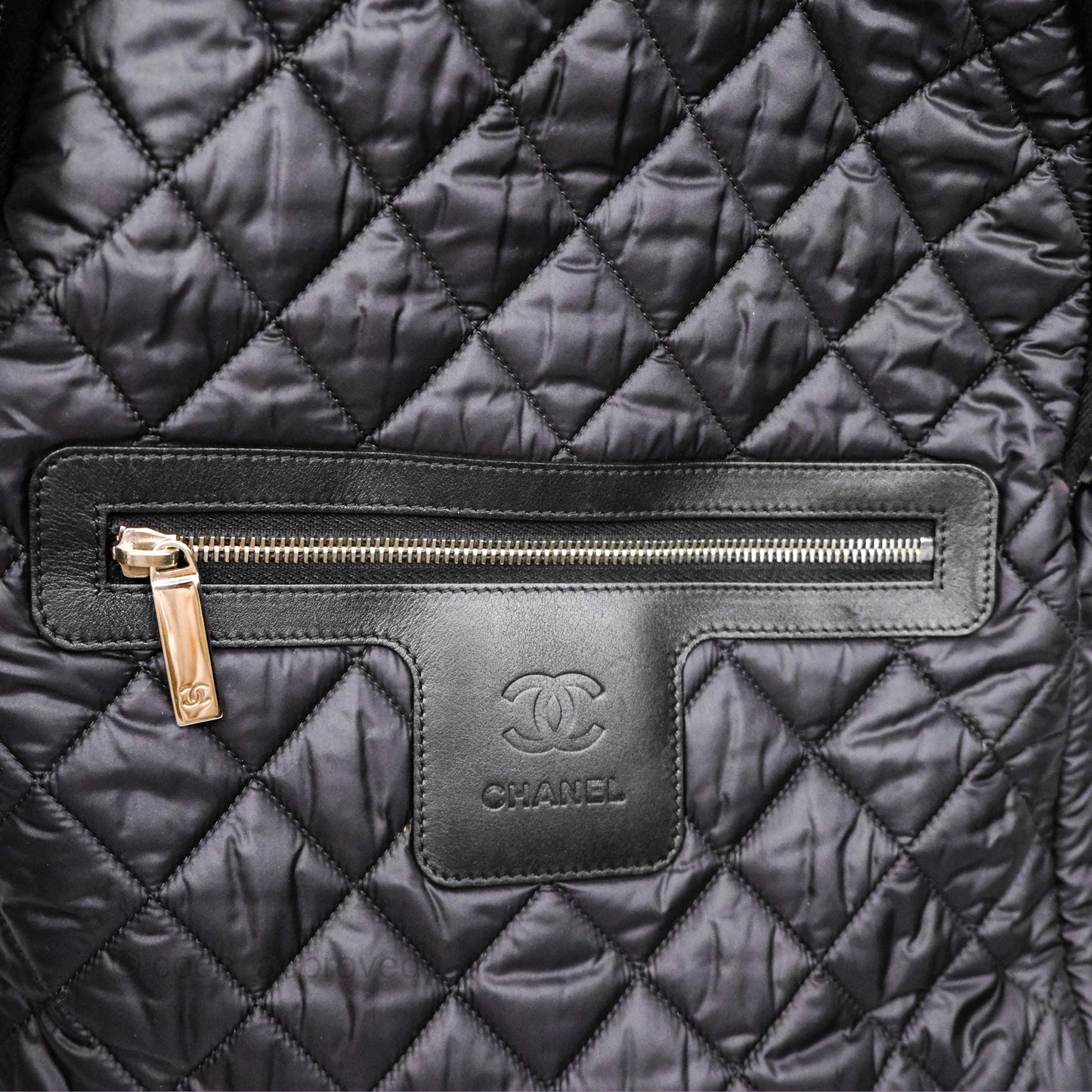 Chanel Coco Cocoon Backpack Black Nylon Silver Hardware