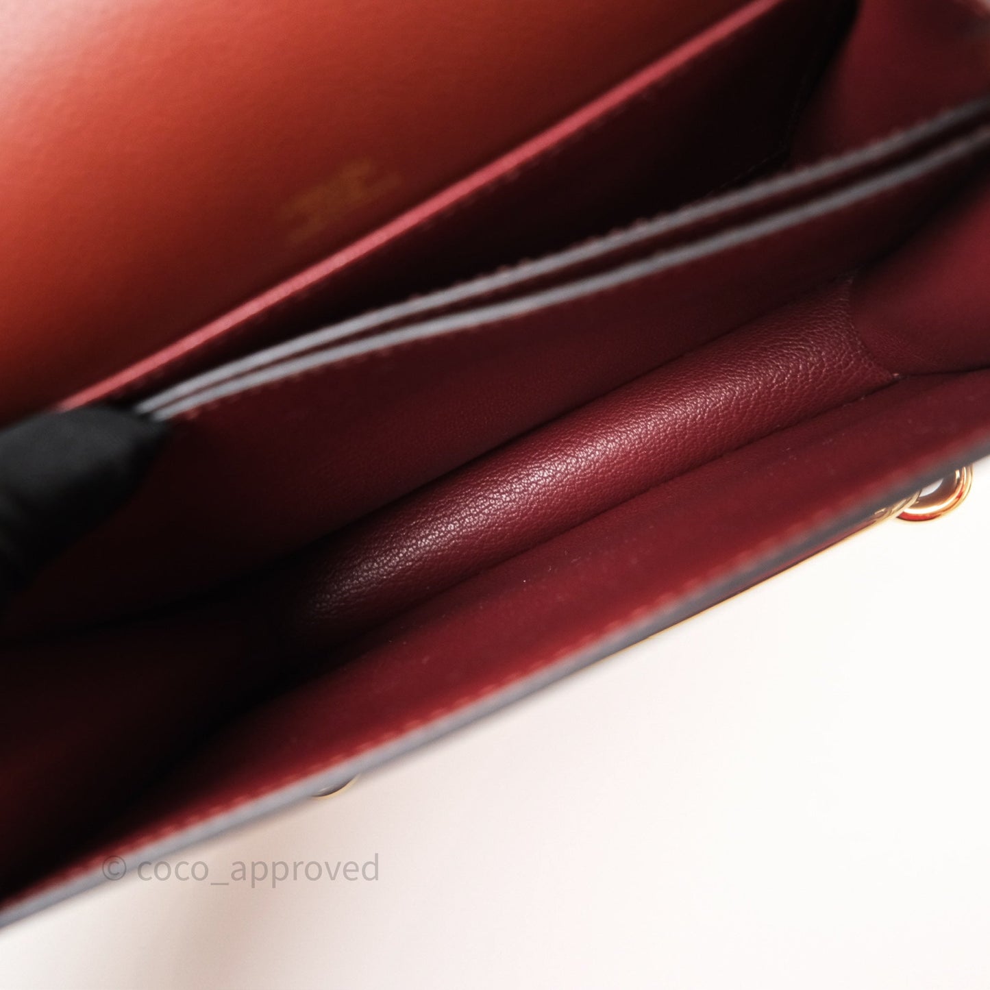 Hermès Mini Roulis Rouge H 55 Evercolor Gold Hardware