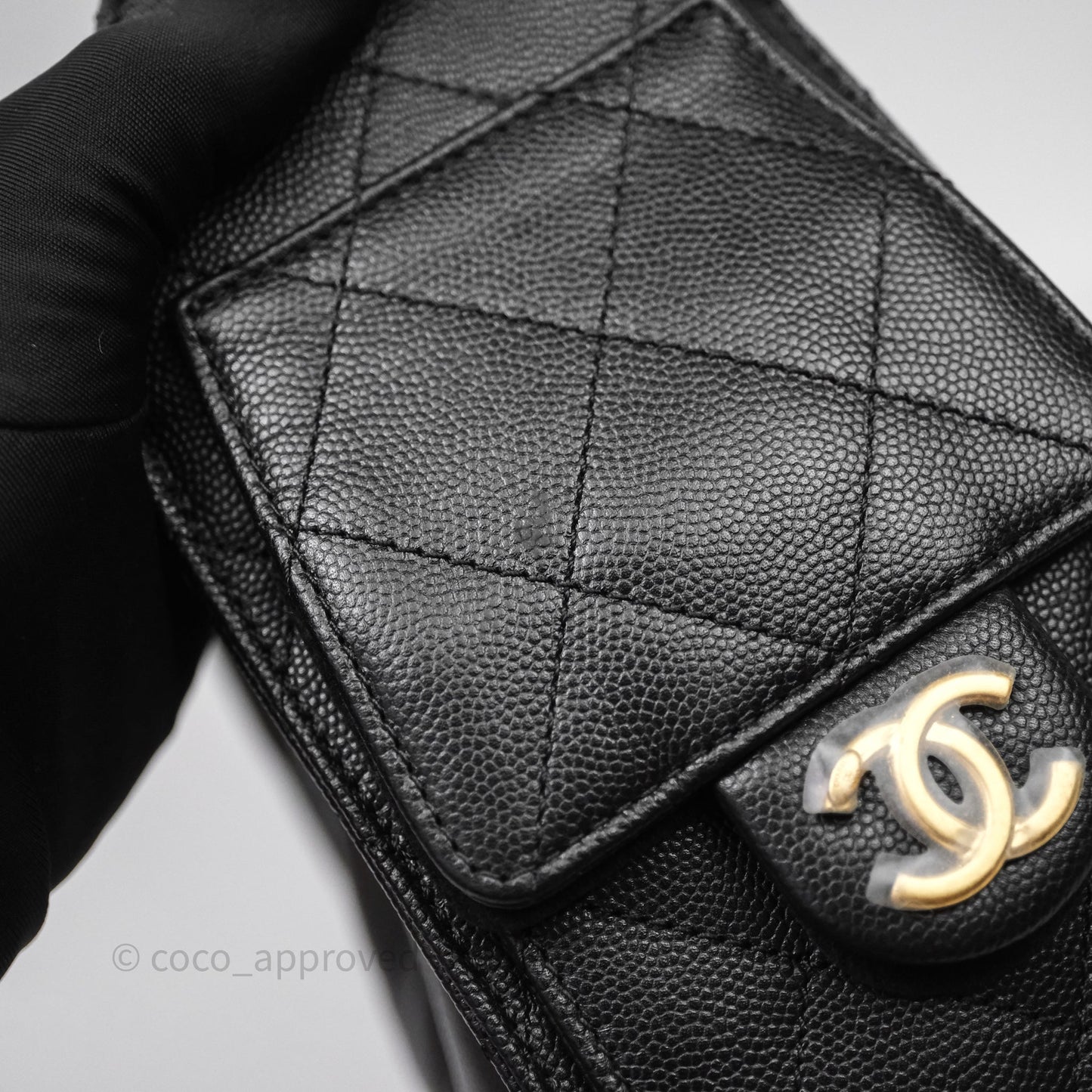 Chanel 25 Mini Black Caviar Aged Gold Hardware