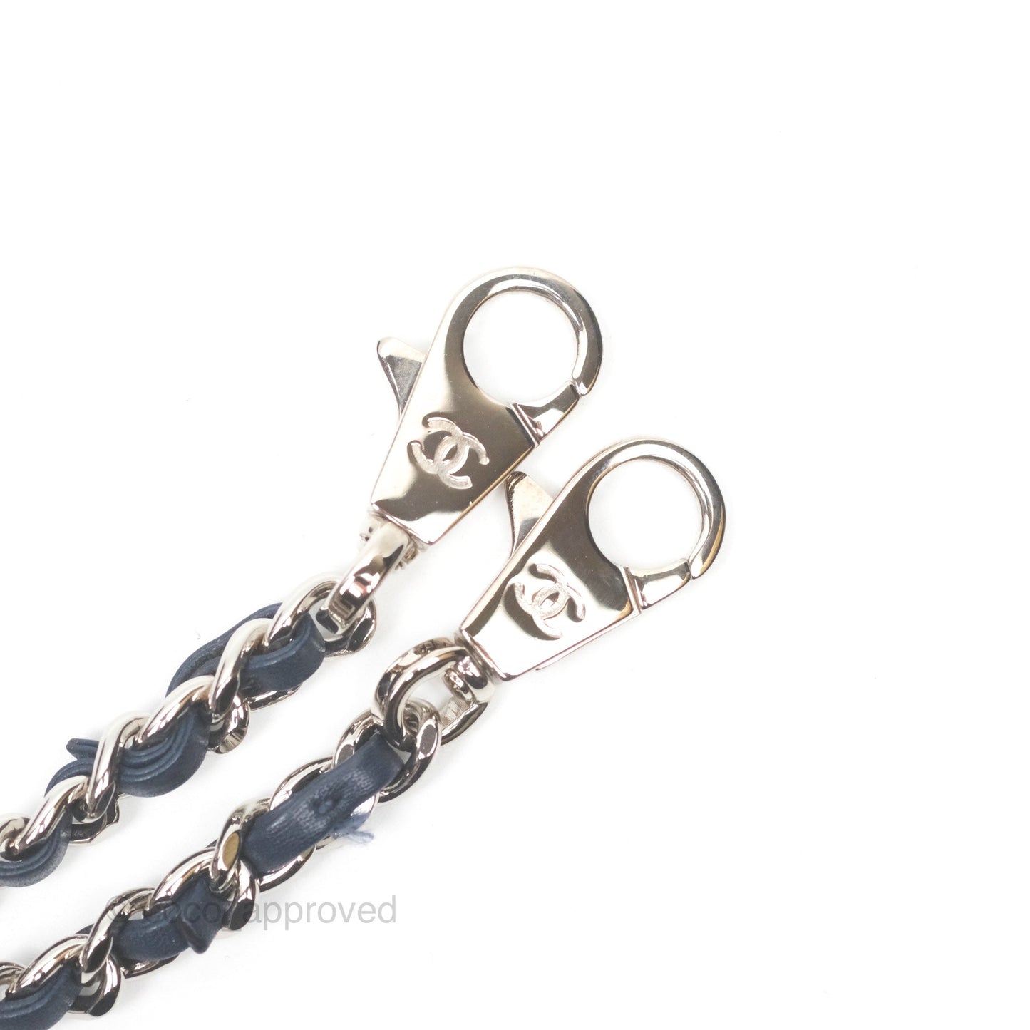Chanel Small Coco Handle Quilted Contrast Stitch Denim Silver Hardware