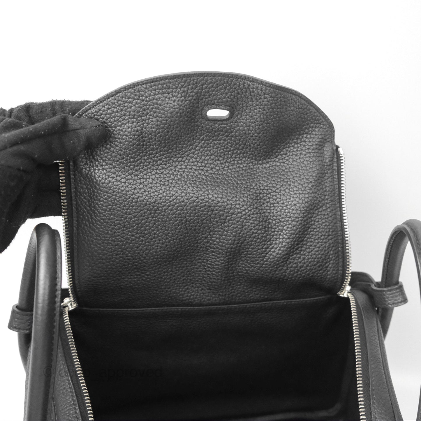 Hermès Lindy 30 Black Clemence Palladium Hardware