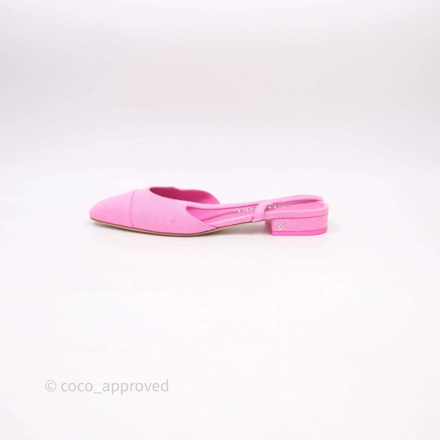 Chanel Classic Slingback Flats Pink Size 38.5