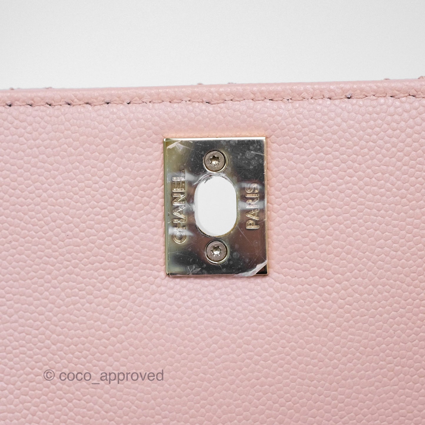 Chanel Small Coco Handle Pink Caviar Gold Hardware