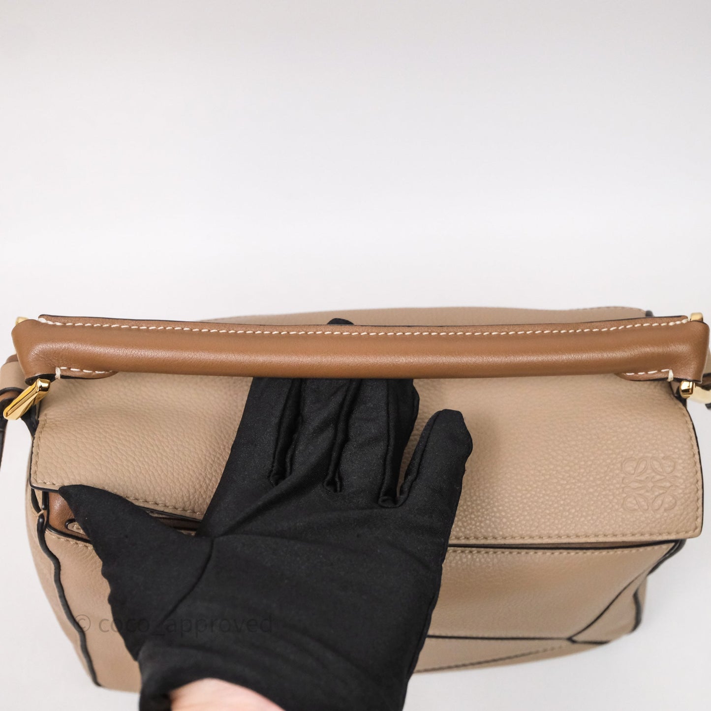 Loewe Small Puzzle Bag Sand Mink Grained Calfskin