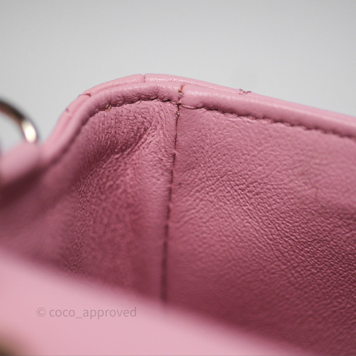 Chanel Quilted Mini Rectangular Flap Pink Lambskin Gold Hardware