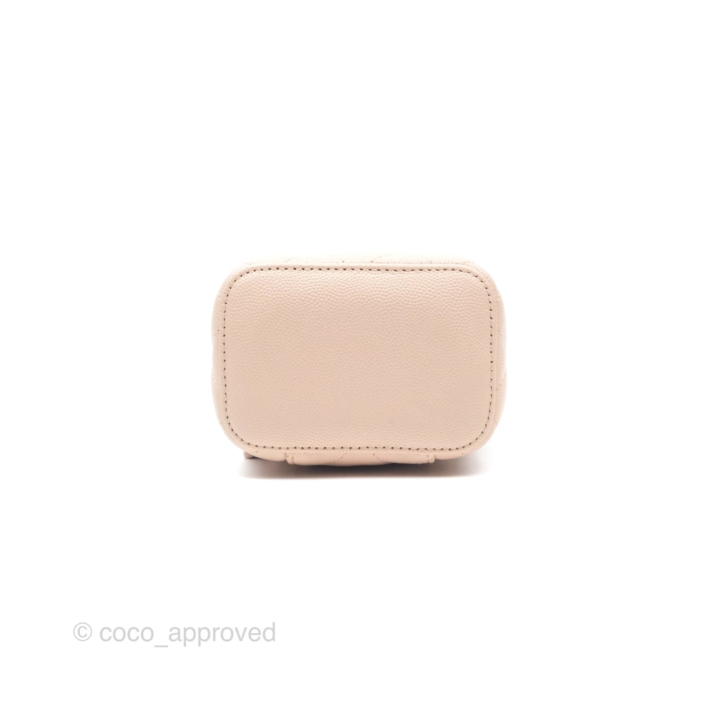Chanel Mini Vanity With Chain Beige Pink Caviar Gold Hardware