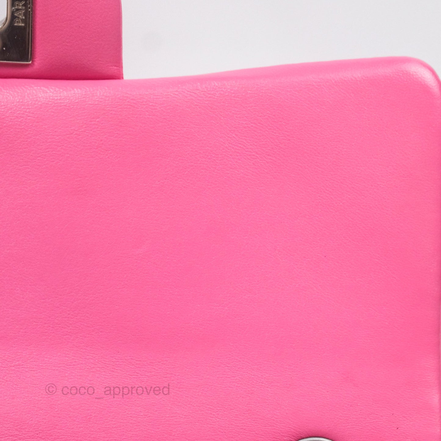 Chanel Quilted Mini Rectangular Flap Pink Lambskin Silver Hardware