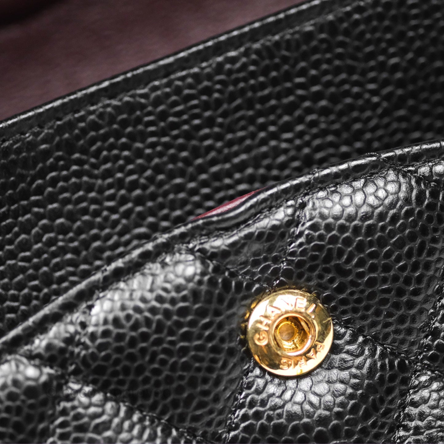 Chanel Classic M/L Medium Flap Quilted Black Caviar Gold Hardware