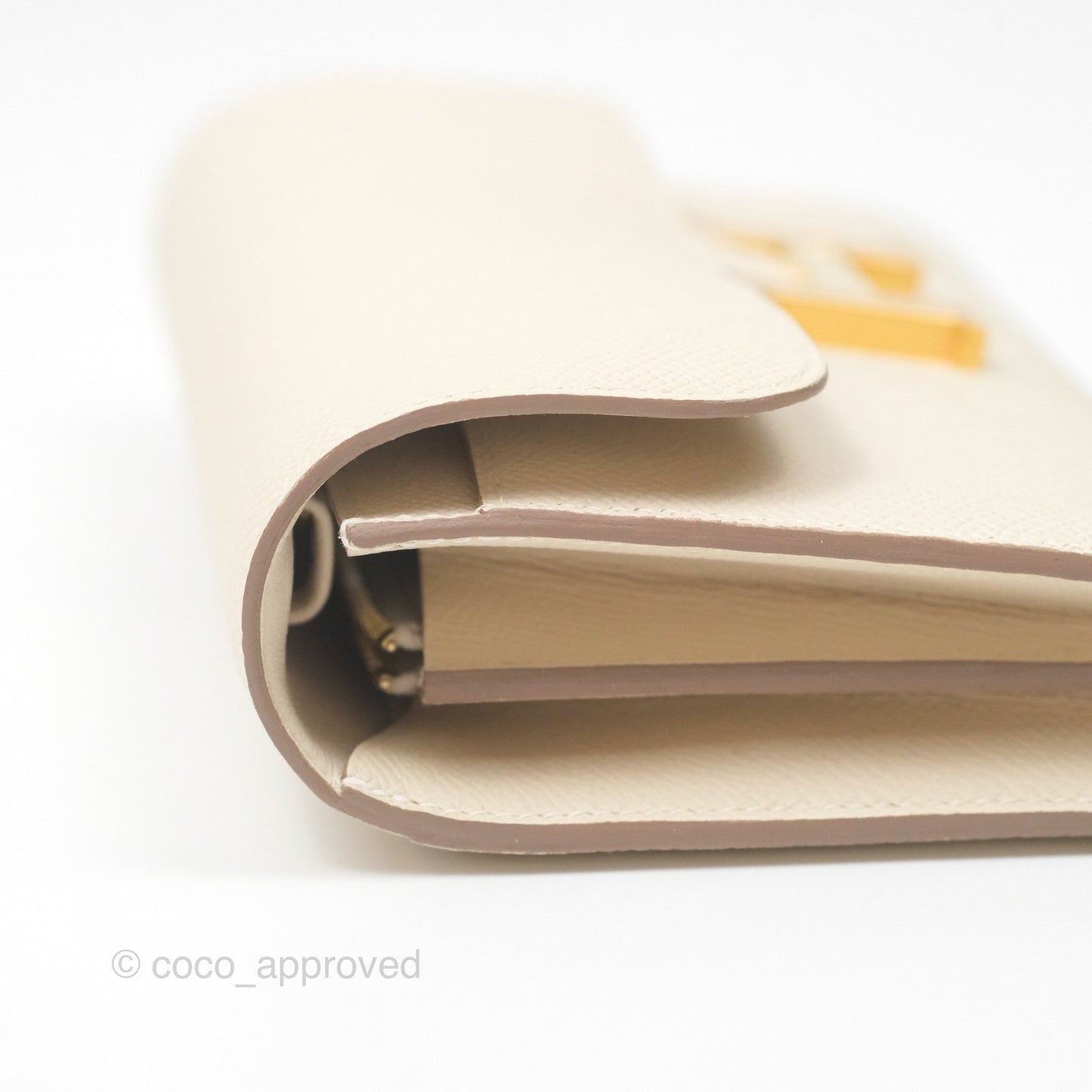 Hermès Constance Long To Go Wallet Craie 10 Epsom Gold Hardware
