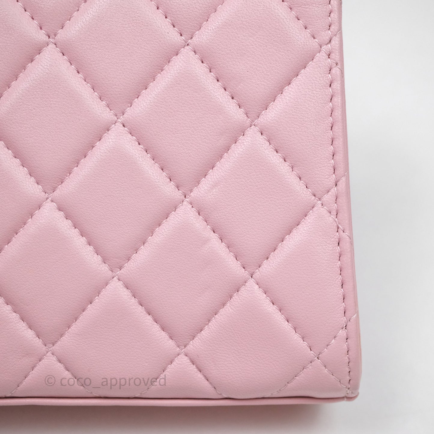 Chanel Mini Enamel Handle Clutch on Chain Pink Lambskin Gold Hardware