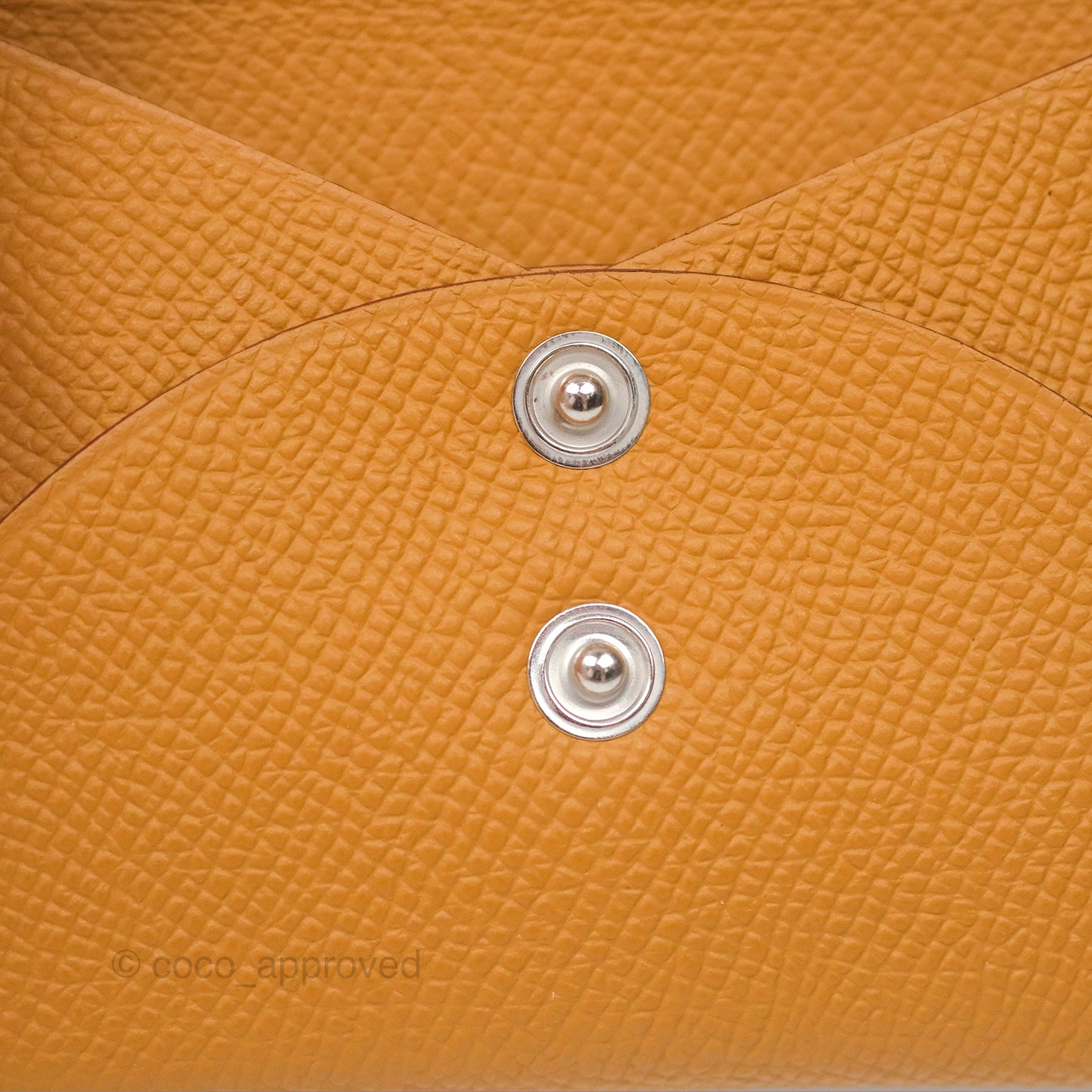 Hermès Calvi Duo Compact Card Holder Sésame Epsom