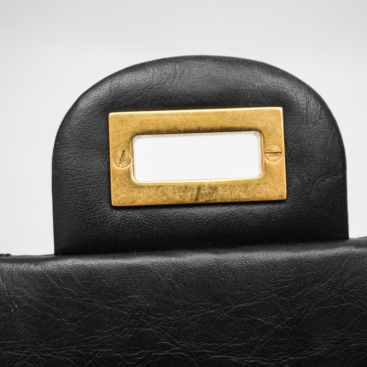 Chanel Quilted Reissue 226 Aged Calfskin Black Aged Gold Hardware