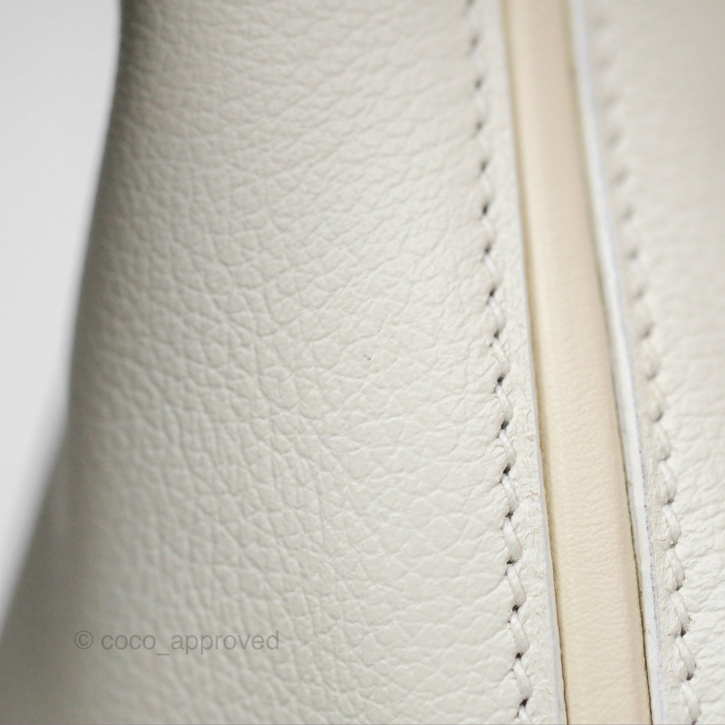 Hermès 24/24 21 Mini Blanc 01/ Nata I2 Evercolor/ Swift Palladium Hardware