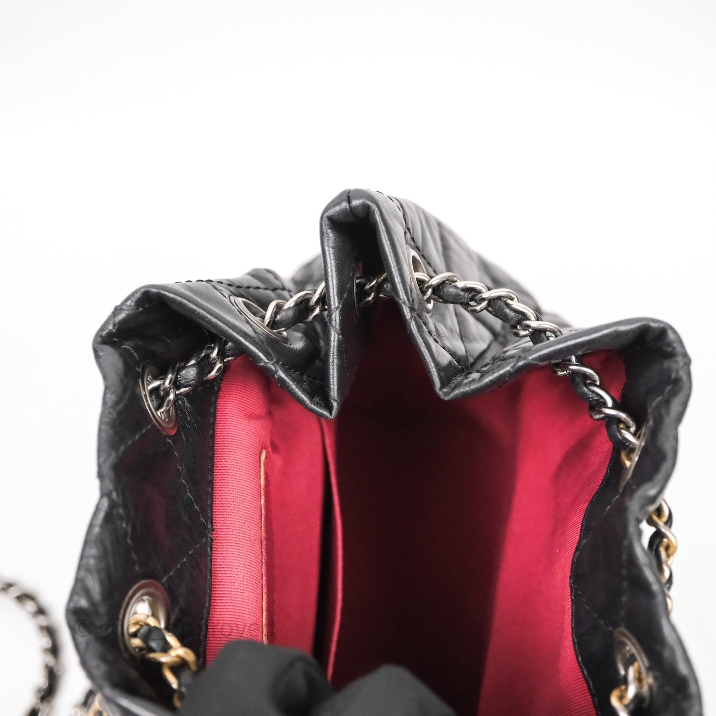 Chanel Small Gabrielle Backpack Black Aged Calfskin