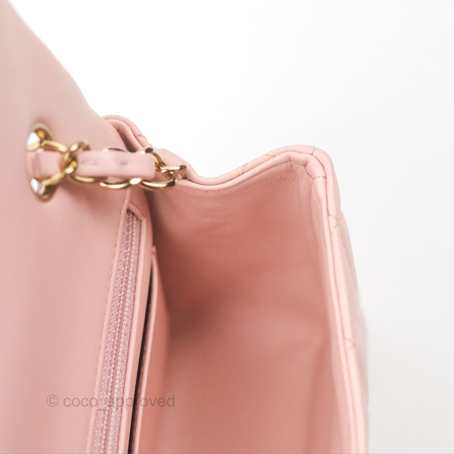 Chanel Quilted Mini Rectangular Flap Pink Lambskin Gold Hardware