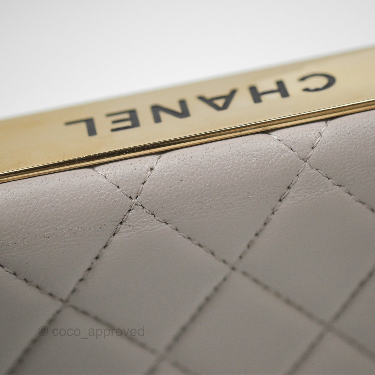 Chanel Trendy CC WOC Quilted Grey Lambskin Gold Hardware