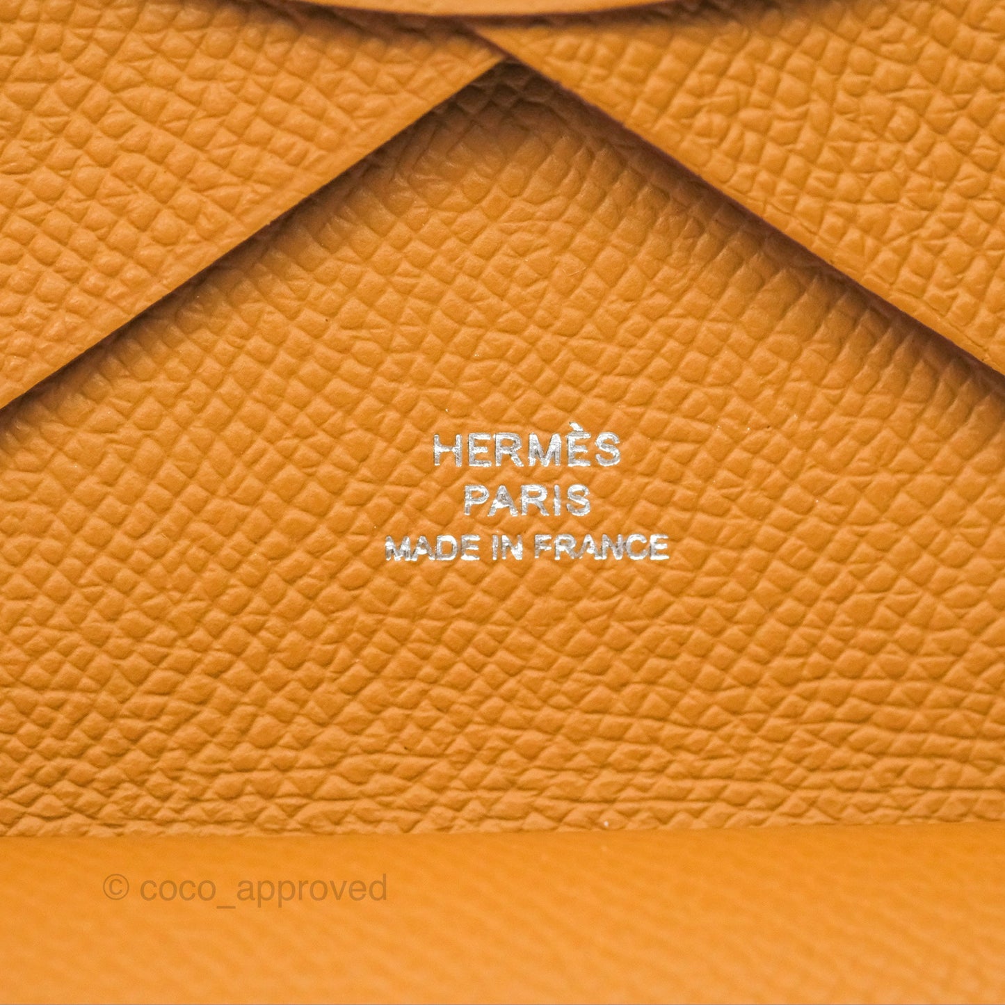 Hermès Calvi Duo Compact Card Holder Sésame Epsom