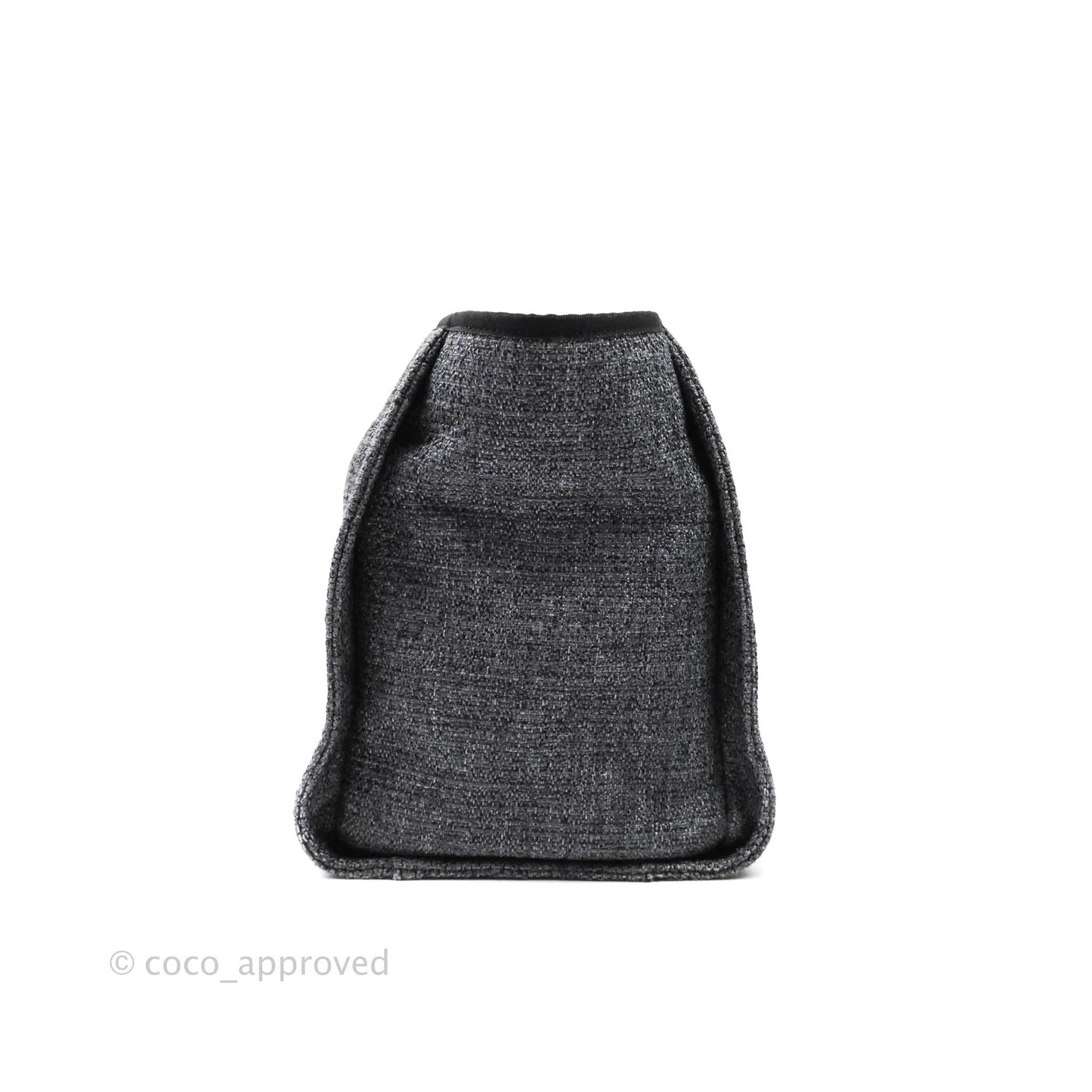 Chanel Large Deauville Charcoal Grey Canvas Gold Hardware