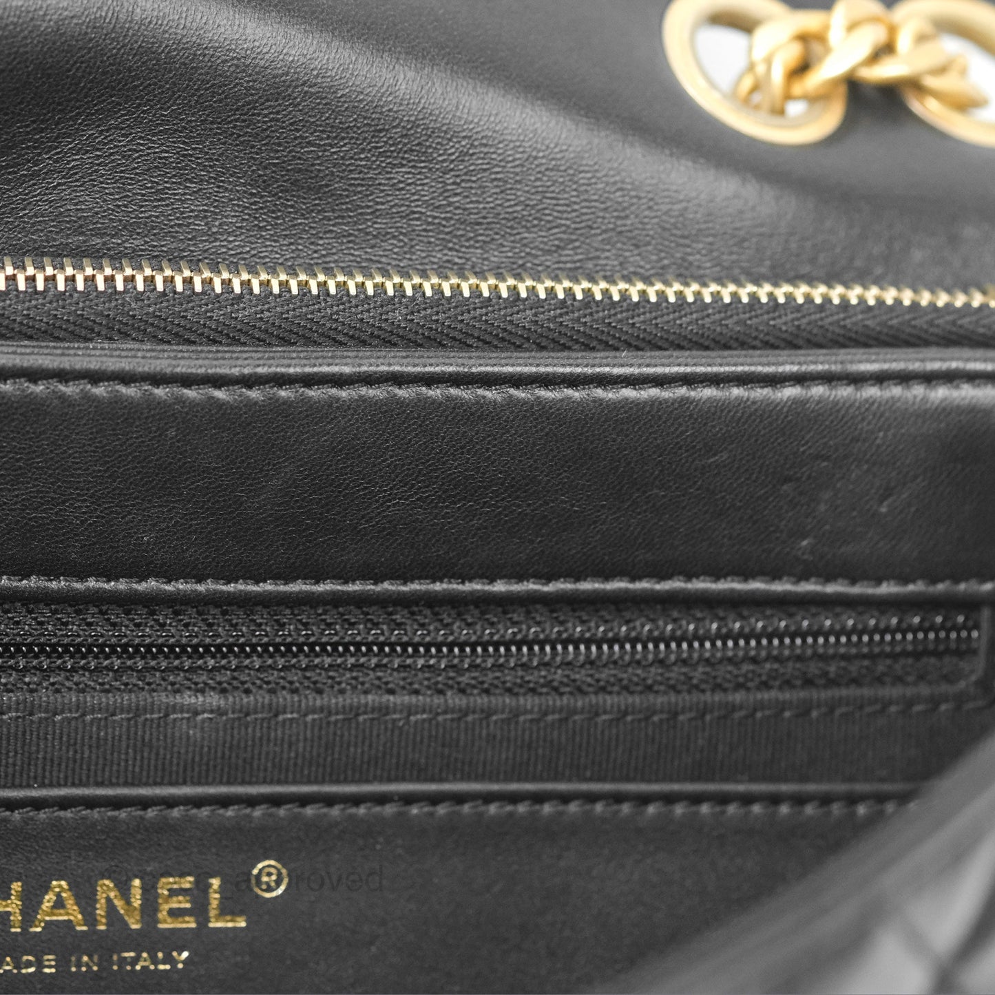 Chanel Flap Bag with Adjustable Strap Black Lambskin Aged Gold Hardware 22K