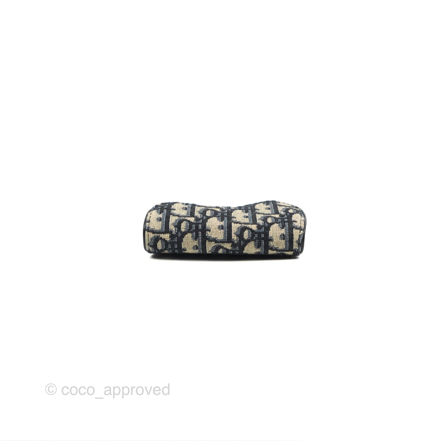 Christian Dior Saddle Flap Card Holder Blue Dior Oblique Jacquard