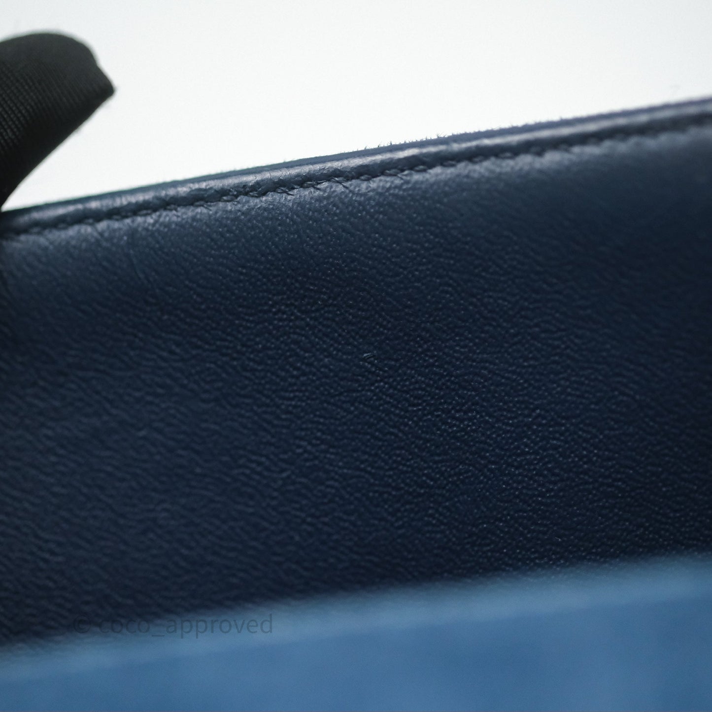 Chanel Small Boy Blue Denim Tweed Ruthenium Hardware