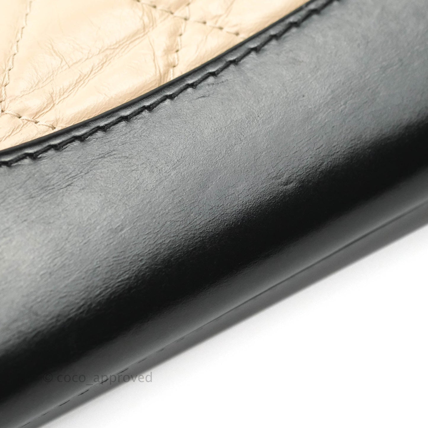 Chanel Quilted Small Gabrielle Backpack Black/Beige Aged Calfskin