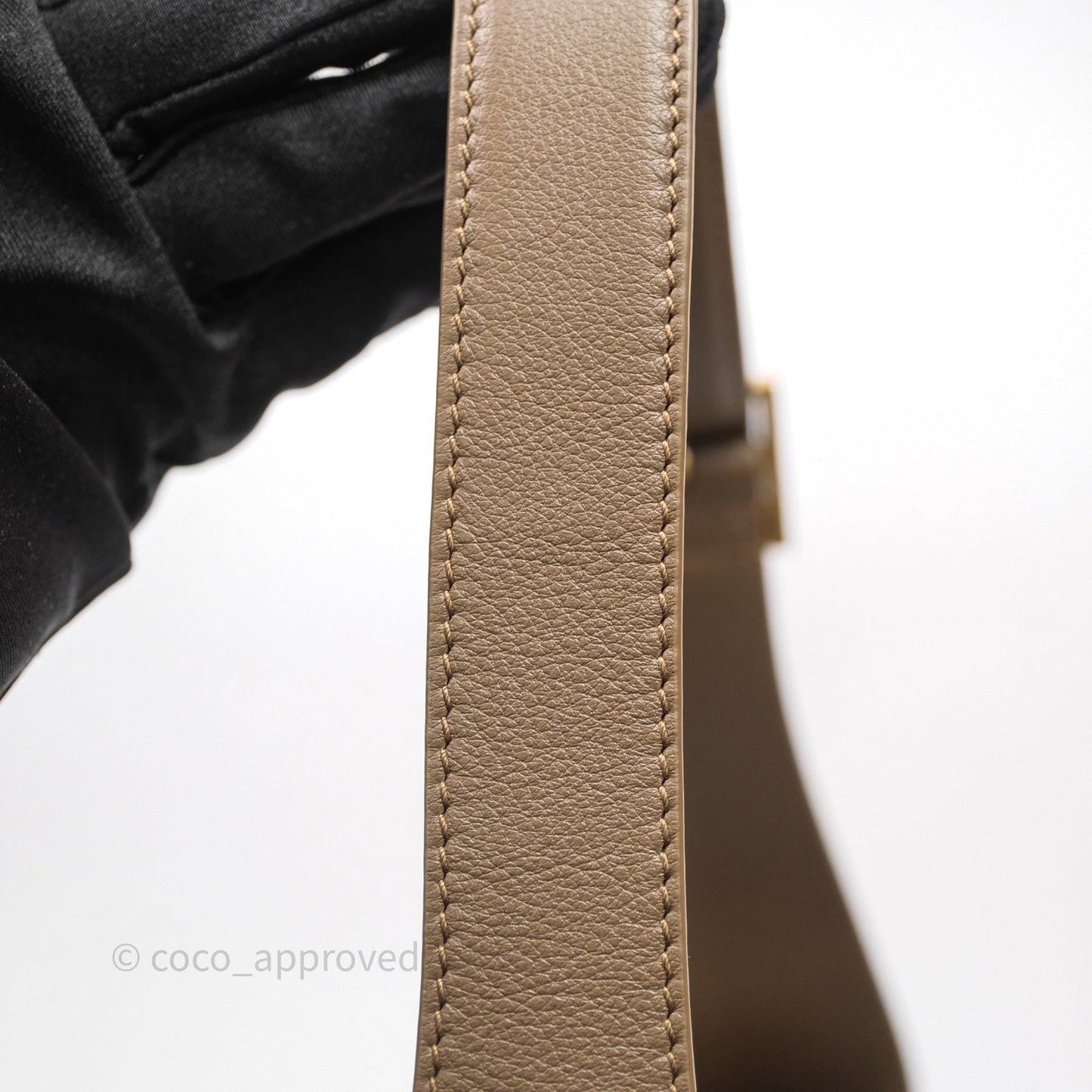 Saint Laurent LE 5 à 7 Supple Small Choco Brown Grained Leather Gold Hardware