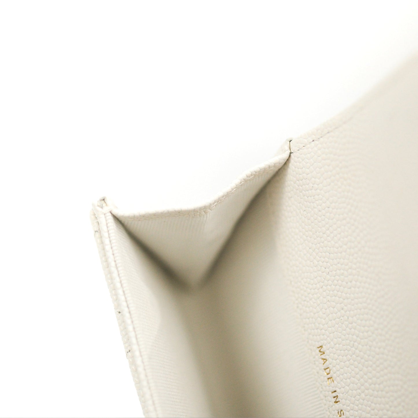 Chanel Quilted Flap Coco Casino Card Holder Caviar White Gold Hardware