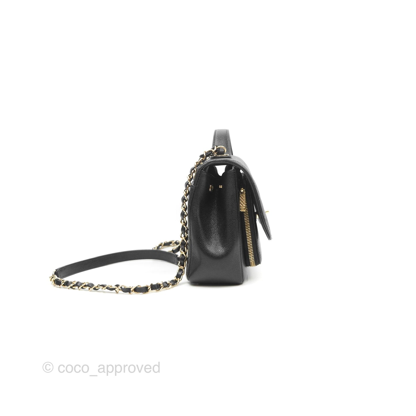 Chanel Quilted Medium Business Affinity Flap Black Caviar Gold Hardware
