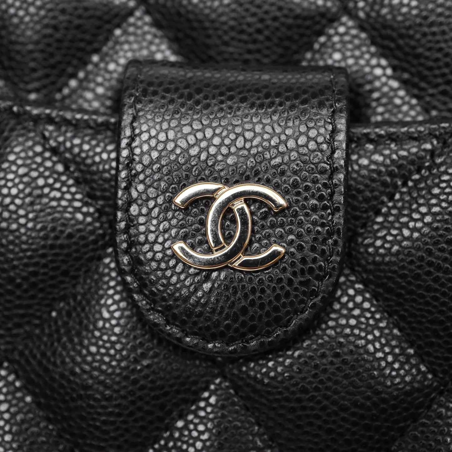 Chanel Mini Camera Bag with Chain Black Caviar Gold Hardware 24S