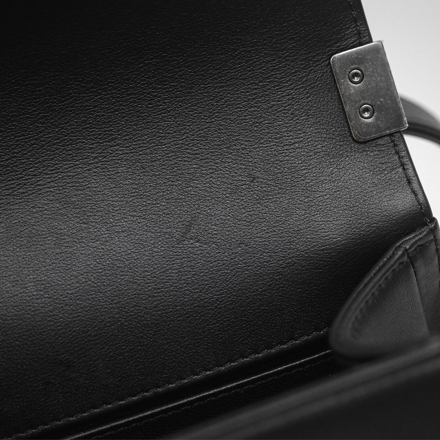 Chanel Boy Quilted Medium Black Calfskin Ruthenium Hardware