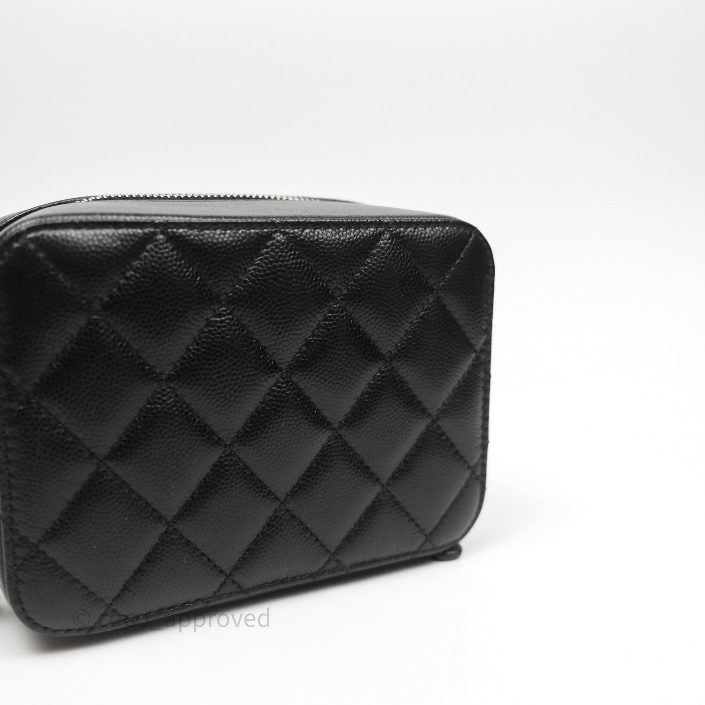 Chanel Quilted Camera Case Black Caviar Gold Hardware