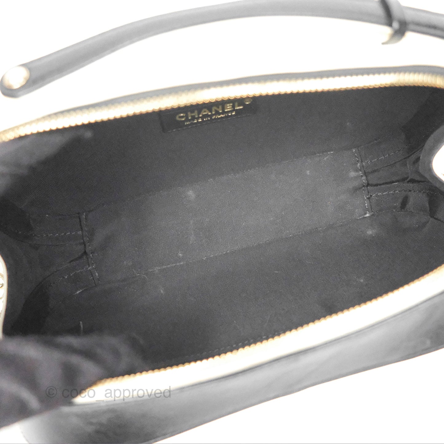 Chanel Camera Case Bag Black/White Calfskin Gold Hardware