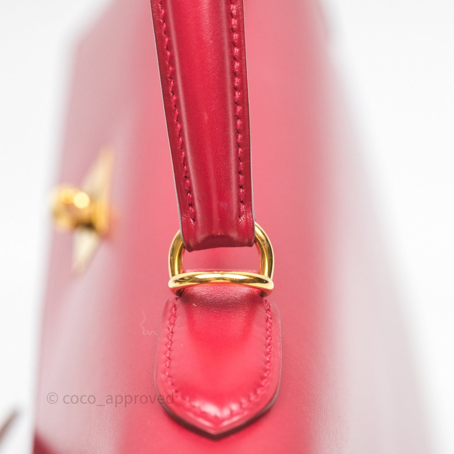 Hermès Vintage Kelly 32 Sellier Rouge Hermes 55 Box Leather Gold Hardware