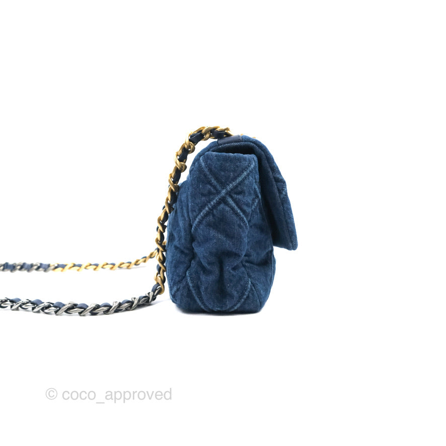 Chanel 19 Small Denim Mixed Hardware