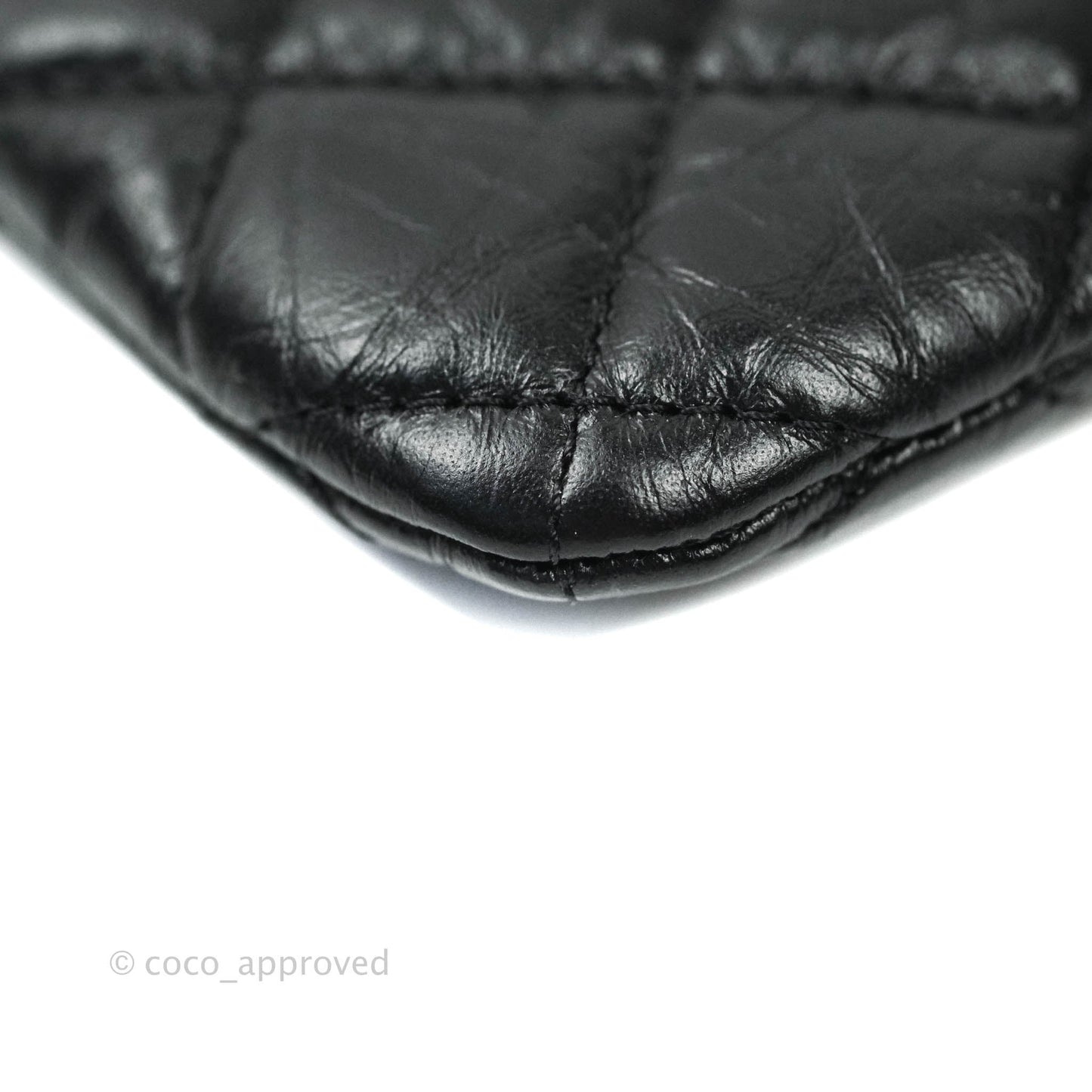 Chanel Quilted Small Reissue O Case Black Aged Calfskin So Black