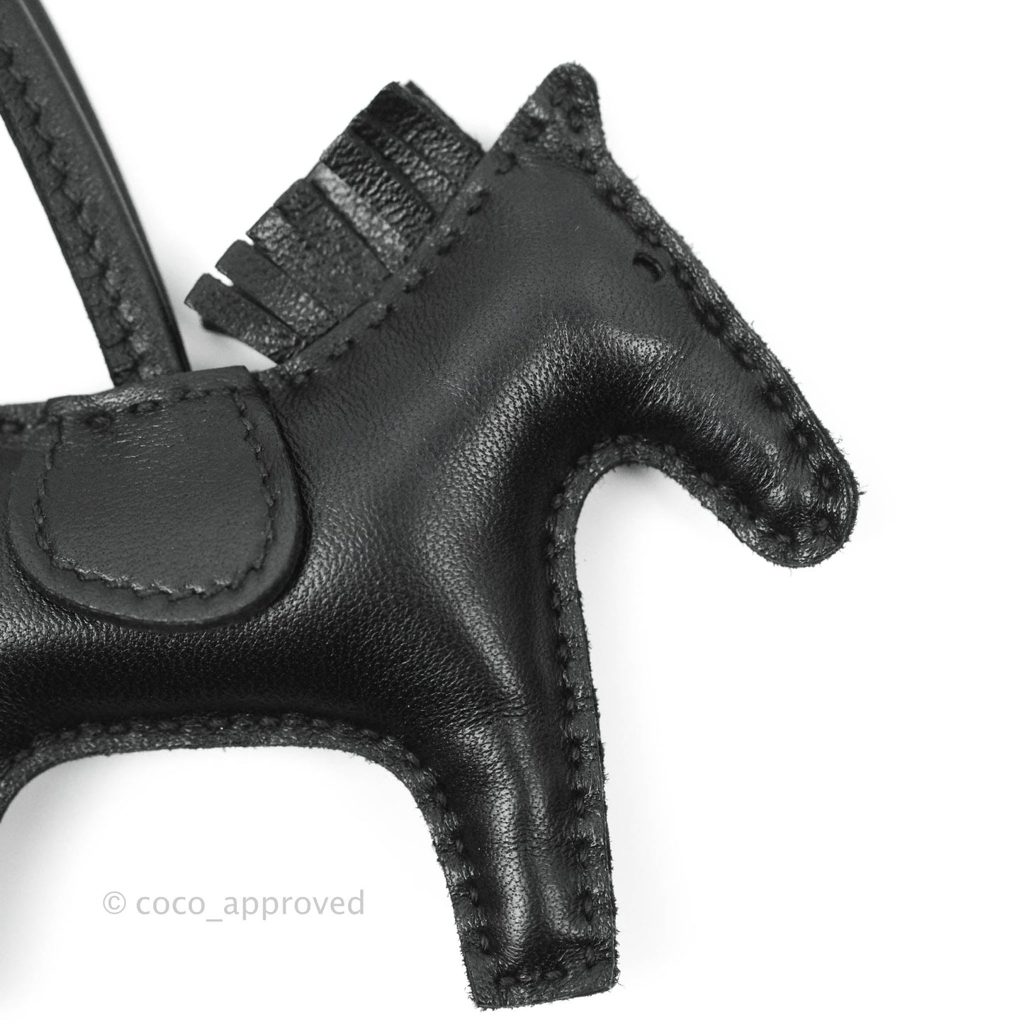 Hermes Rodeo Bag Charm Black PM
