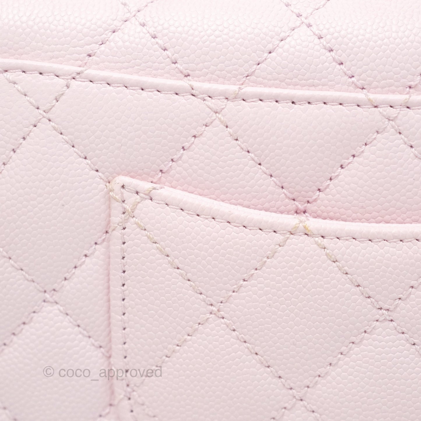 Chanel Mini Coco Handle Quilted Light Pink Caviar Gold Hardware