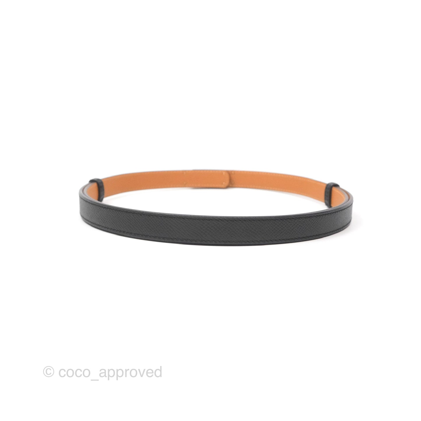 Hermès Kelly Belt Black Epsom Rose Gold Hardware