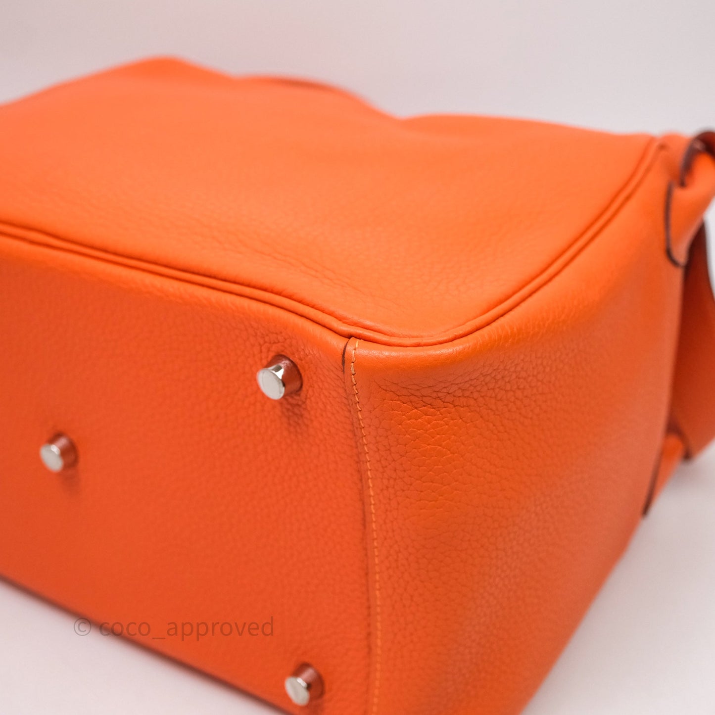 Hermès Lindy 30 Orange 93 Clemence Palladium Hardware