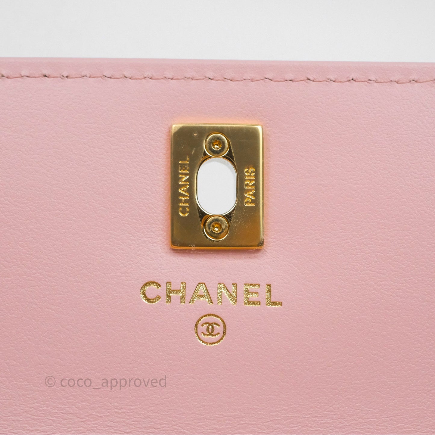 Chanel Clutch with Chain Caviar Pink Gold Hardware