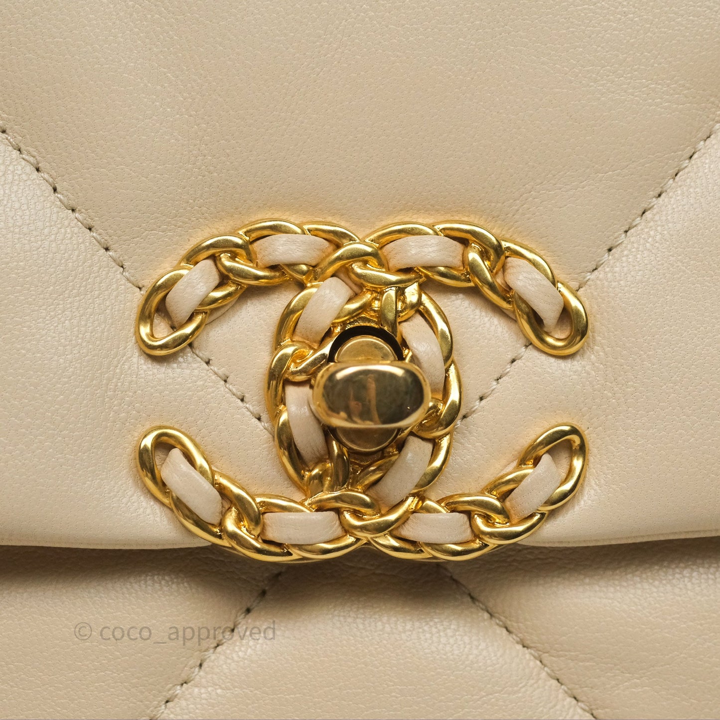 Chanel 19 Small Beige Mixed Hardware