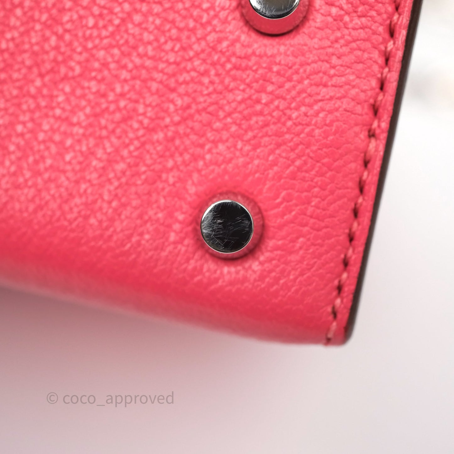 Hermès Mini Verrou Chaine Bag Rose Lipstick U5 Chevre Mysore Palladium Hardware