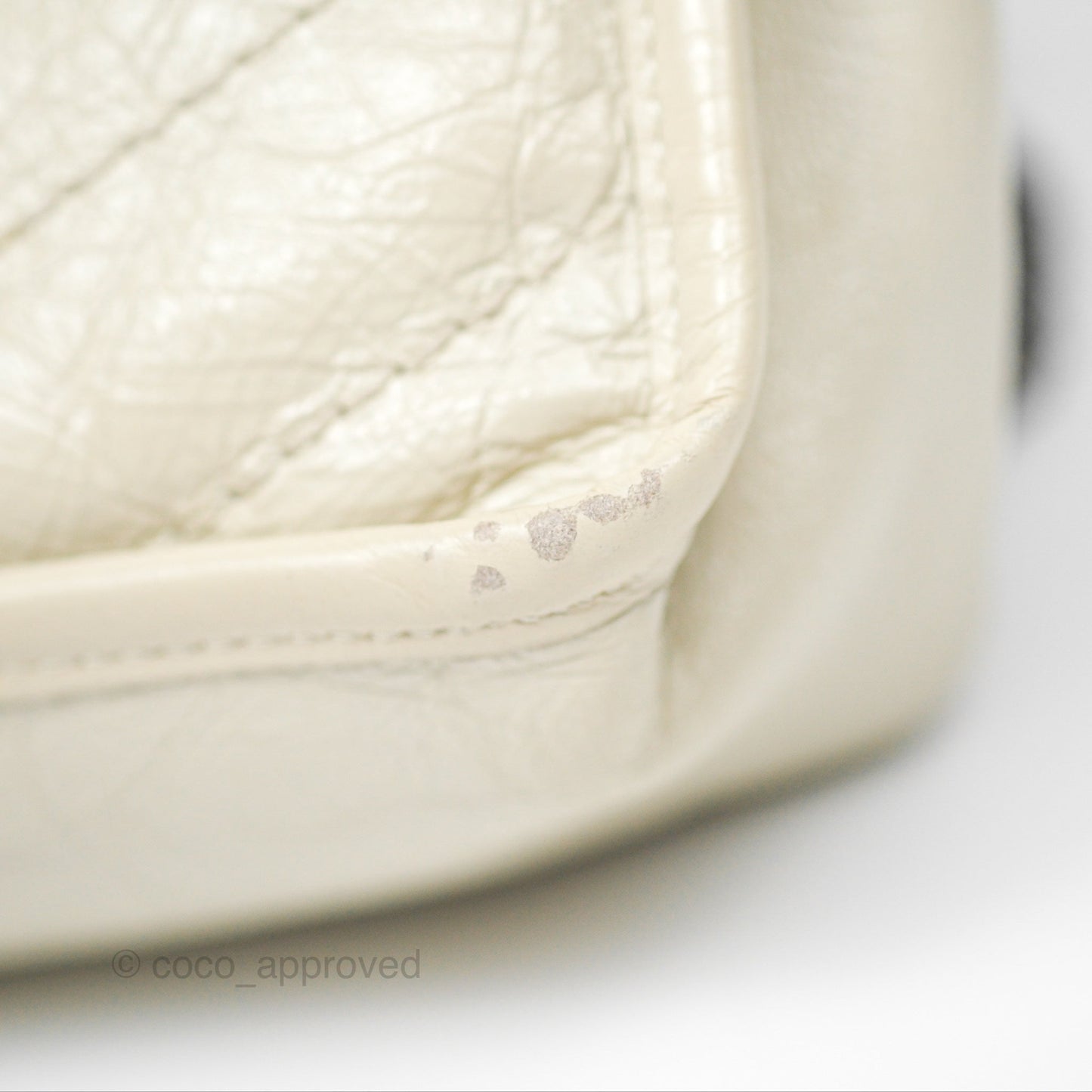 Saint Laurent Niki Baby Chain Bag Blanc Vintage Calfskin Brushed Palladium Hardware