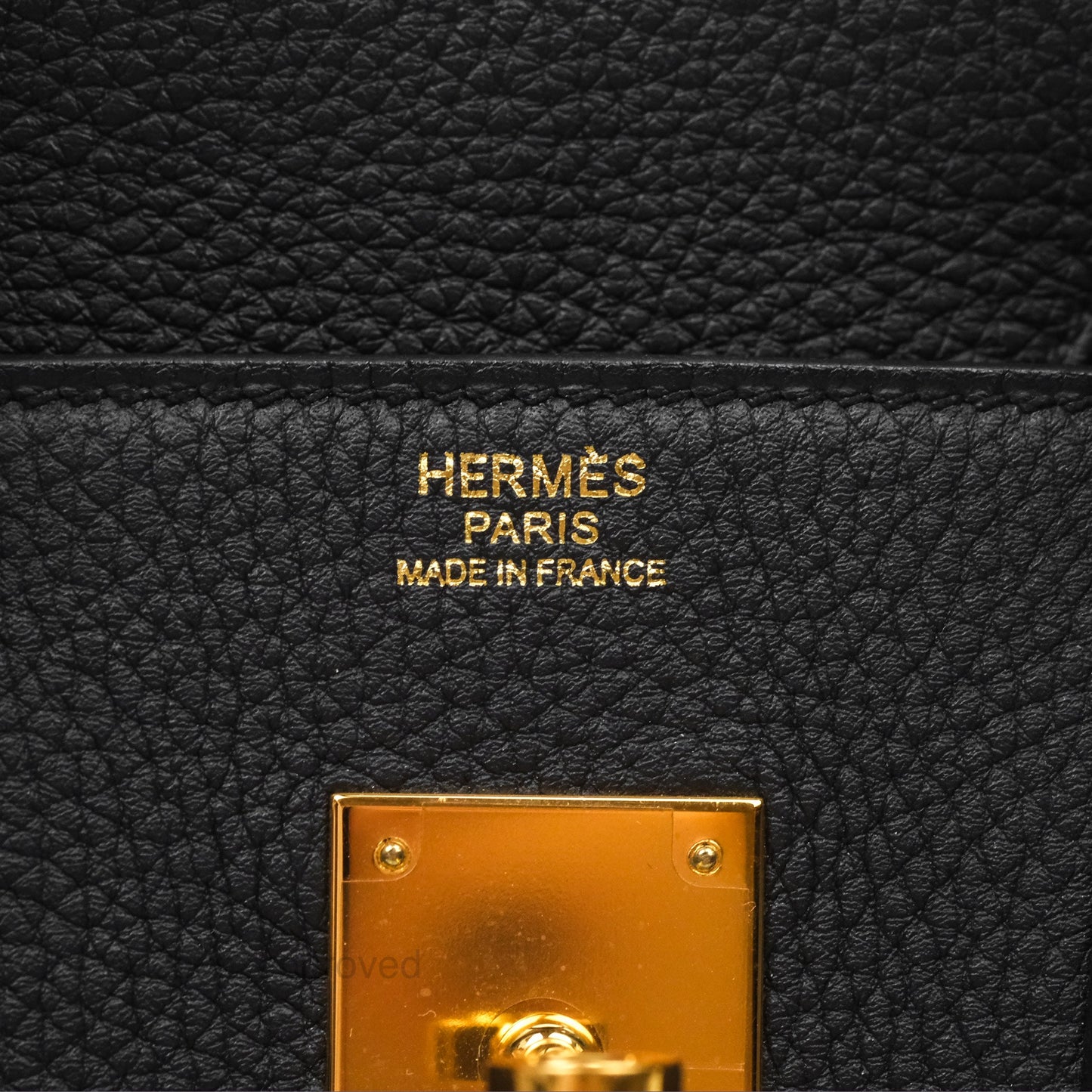 Hermès Birkin 30 Retourne Black Noir 89 Togo Gold Hardware