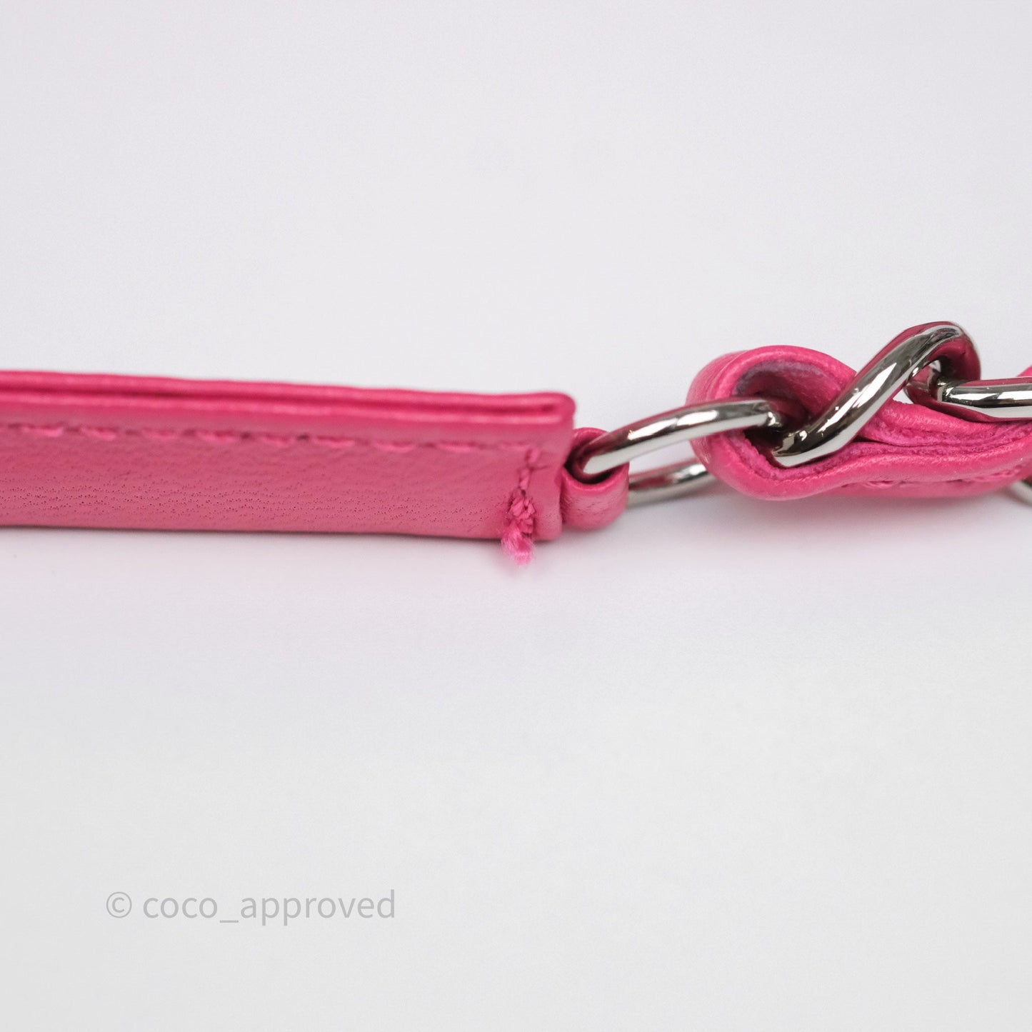 Chanel Stitched Double Flap Bag Pink Calfskin Silver Hardware