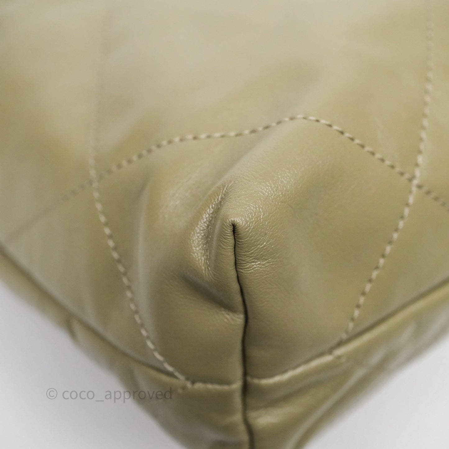 Chanel 22 Small Sage Green Shiny Calfskin Silver Hardware