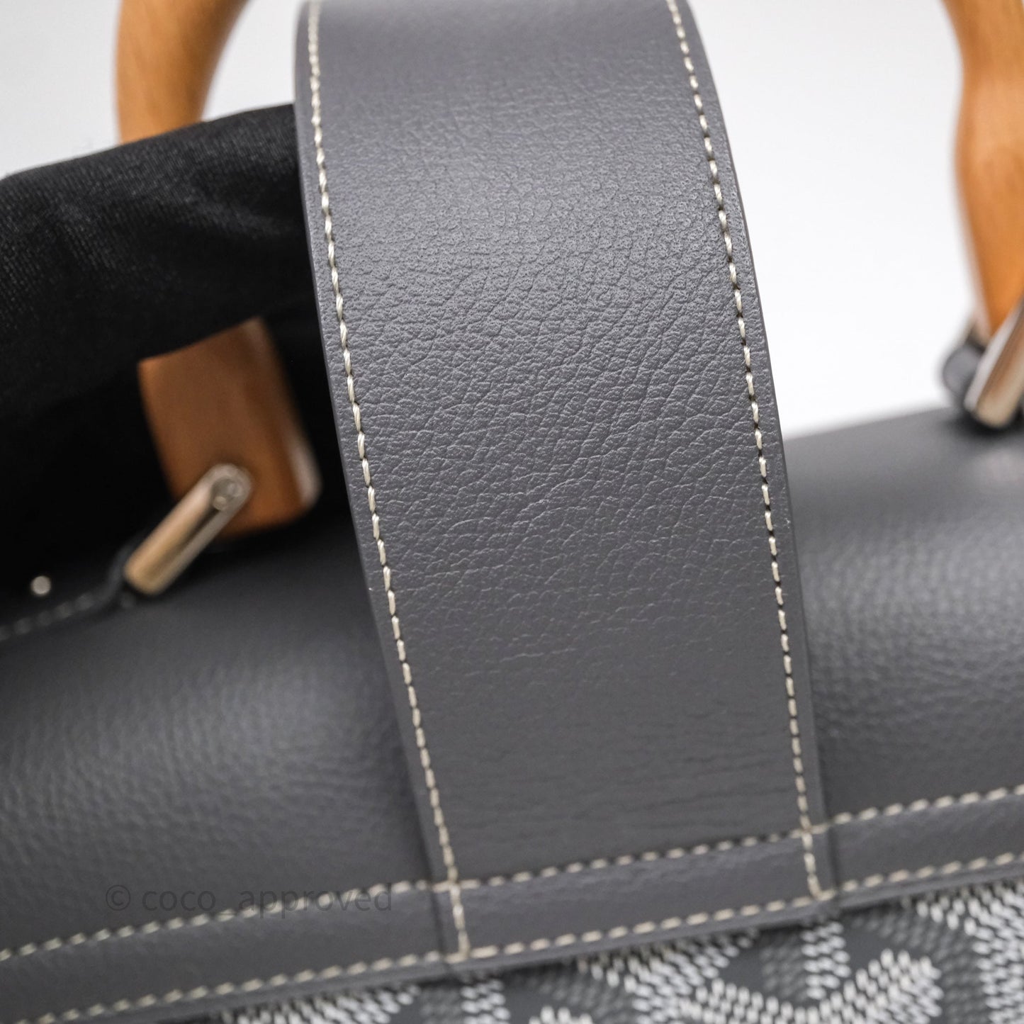 Goyard Saïgon Mini Bag Chevroches Calfskin Grey Silver Hardware