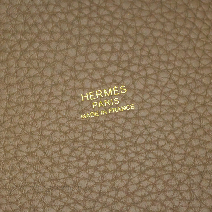 Hermès Picotin Lock 18 Etoupe Clemence Gold Hardware