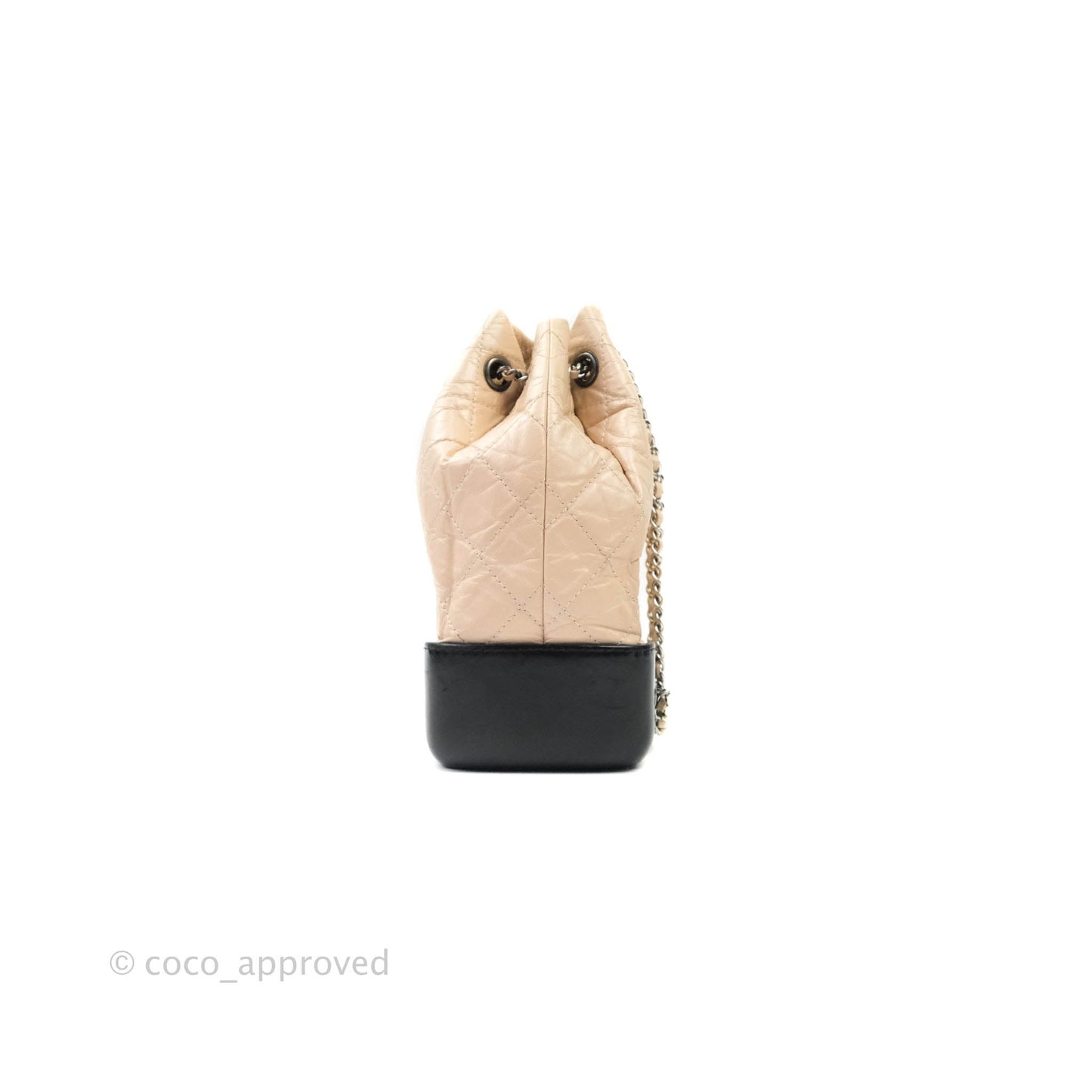 Chanel Quilted Small Gabrielle Backpack Black/Beige Aged Calfskin